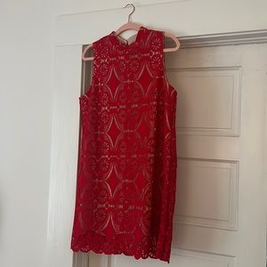 Red lace Umgee shift dress